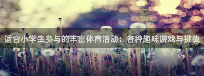 3377体育官方正版app娱乐平台:适合小学生参与的丰富体育